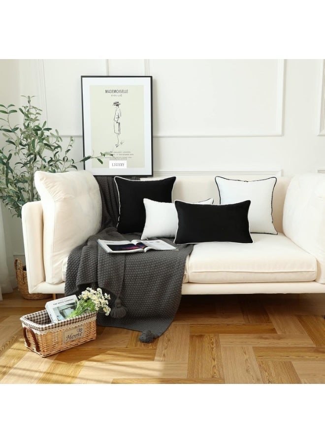 DUNISO 2Pcs Throw Pillow Covers,Soft Square Cushion Cases,Modern Minimalist Style Pillow Covers,Comfortable and Durable,for Couch Chair Sofa Bed Living Room Home Decor ,40*40cm - Image 5